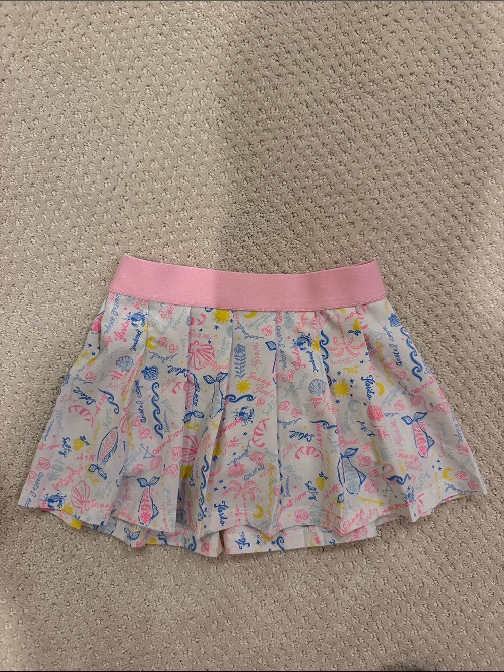 Lilly Pulitzer Girls' Pink Elastic Waist Printed Skort - size 4/5T